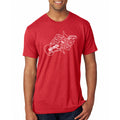 She Rock Guitar Logo Triblend - Vintage Red