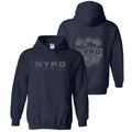 NYPD TRIATHLON TEAM HOODIE DISTRESSED - NAVY
