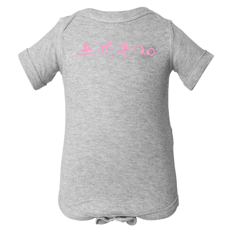 NYPD TRIATHLON TEAM SWIM BIKE RUN CUFF ONESIE - HEATHER GREY