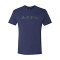 NYPD Triathlon Team Swim Bike Run Cuff Tee- Vintage Navy