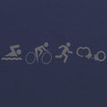 NYPD Triathlon Team Swim Bike Run Cuff Tee- Vintage Navy