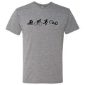 NYPD Triathlon Team Swim Bike Run Cuff Tee - Premium Heather