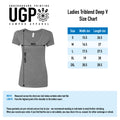 NYPD TRIATHLON SBRC LADIES V-NECK- HEATHER WHITE